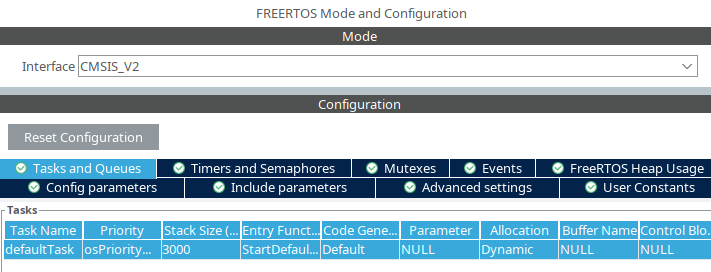 FreeRTOS task setup FreeRTOS task setup